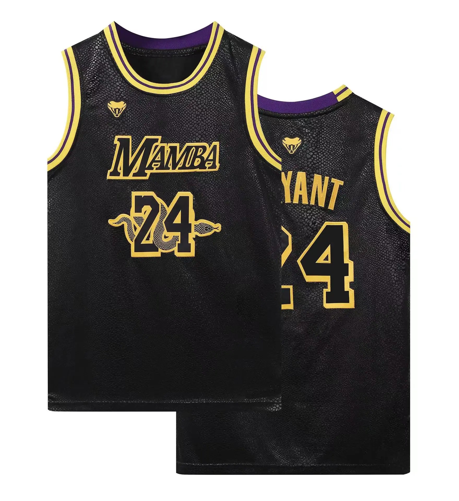 Basketball Jersey Black Mamba #8 #24 Breathable Quick Drying Tops Sleeveless Embroidery High Street Sewing Sports Outdoor Shirt