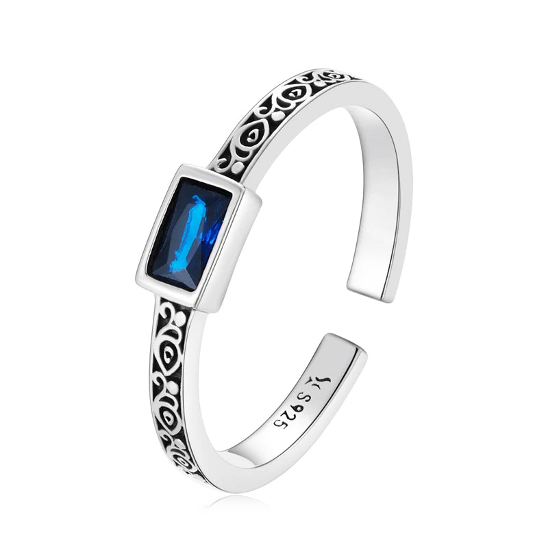 خواتم قابلة للتعديل من WOSTU، مصنوعة من الفضة الإسترليني عيار 925، قابلة للتكديس، مرصعة بالزركون، متوفرة بمقاسات مختلفة، للنساء، مجوهرات أصلية.