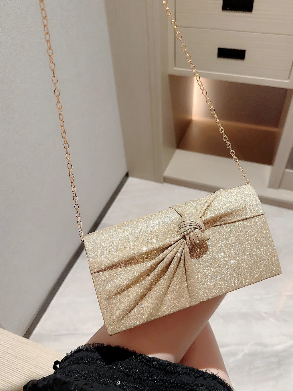 حقيبة سهرة نسائية كلاسيكية بتصميم متقاطع لامع، حقيبة يد، حقيبة حفلات، حقيبة سهرة، حقيبة فستان، حقيبة زفاف