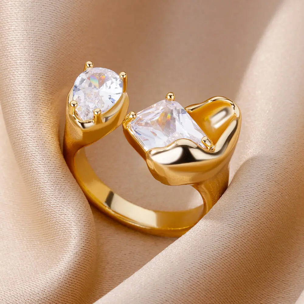 خاتم عين الحسد التركي الذهبي للنساء، مصنوع من الفولاذ المقاوم للصدأ، مجوهرات زفاف فاخرة للأزواج، خاتم نسائي عصري 2025، خدمة دروبشيبينغ