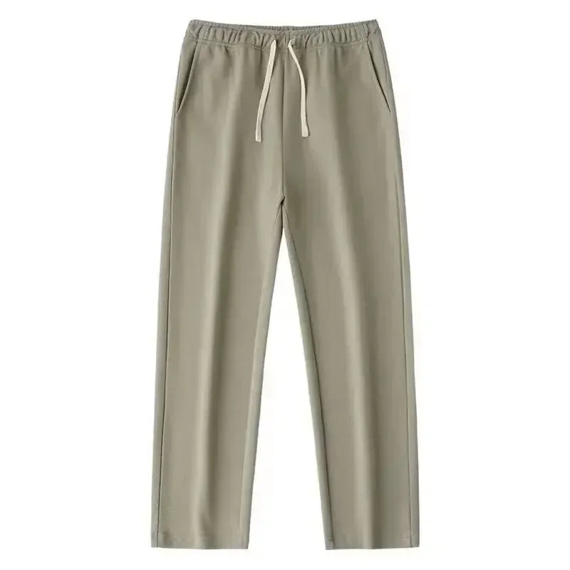 Loose Straight Casual Pants Elastic Waist Solid Color Draped Sports Sweatpants for Men/Women Baggy Pants Vintage