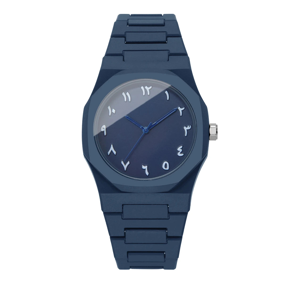 ساعة كوارتز نسائية أنيقة بحزام بلاستيكي، ساعة نسائية كاجوال، ساعة للبنات، هدية (بدون علبة)