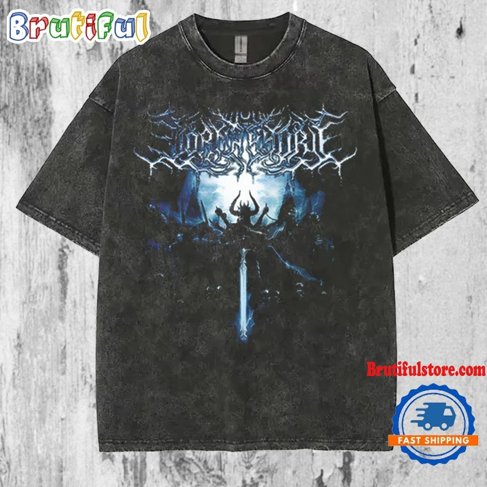 تي شيرت رجالي ونسائي مطبوع عليه رسومات فرقة لورنا شور سيمفونية ديثكور، جولة عالمية، ألبوم جديد، مقاس كبير، من ميركاه، مصنوع من القطن المغسول