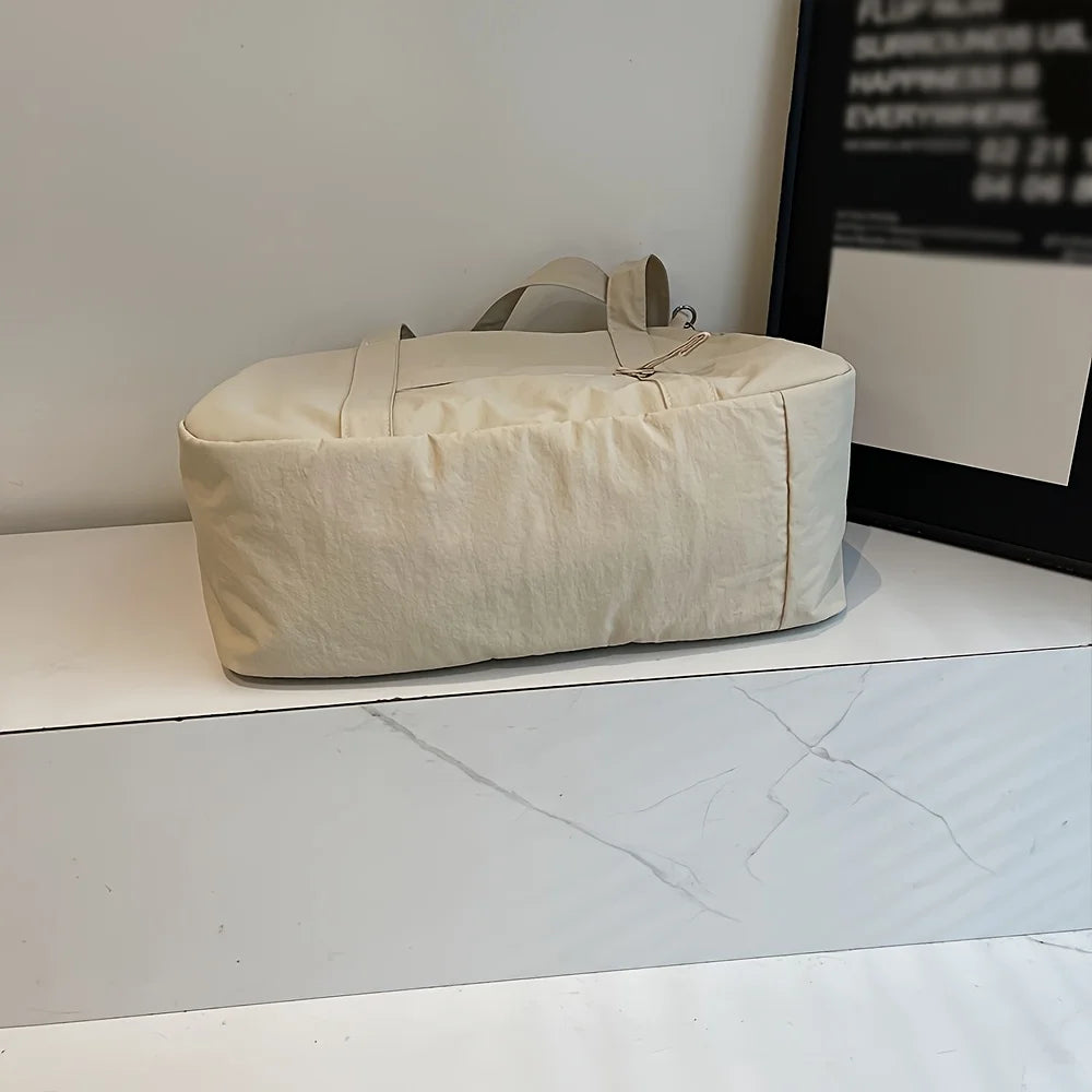 حقيبة نايلون كبيرة السعة للنساء، حقيبة سفر كاجوال أنيقة بكتف واحد، حقيبة كتف واحدة للسفر الجامعي