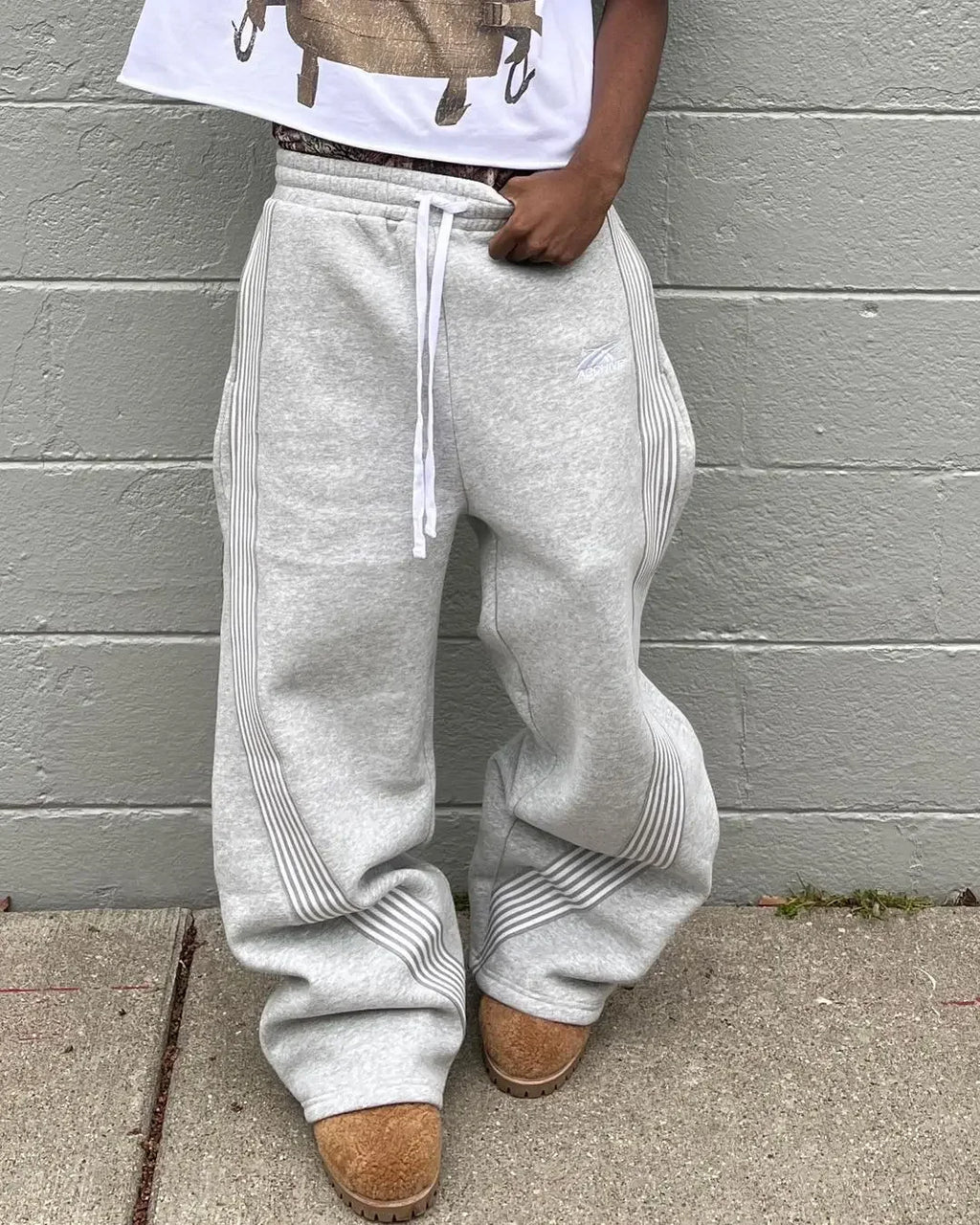 Men Striped Casual Relaxed Straight-Leg Pants Summer Trend Brand Women's Streetwear Hip-Hop Sweatpants Harajuku-Style Sweatpants