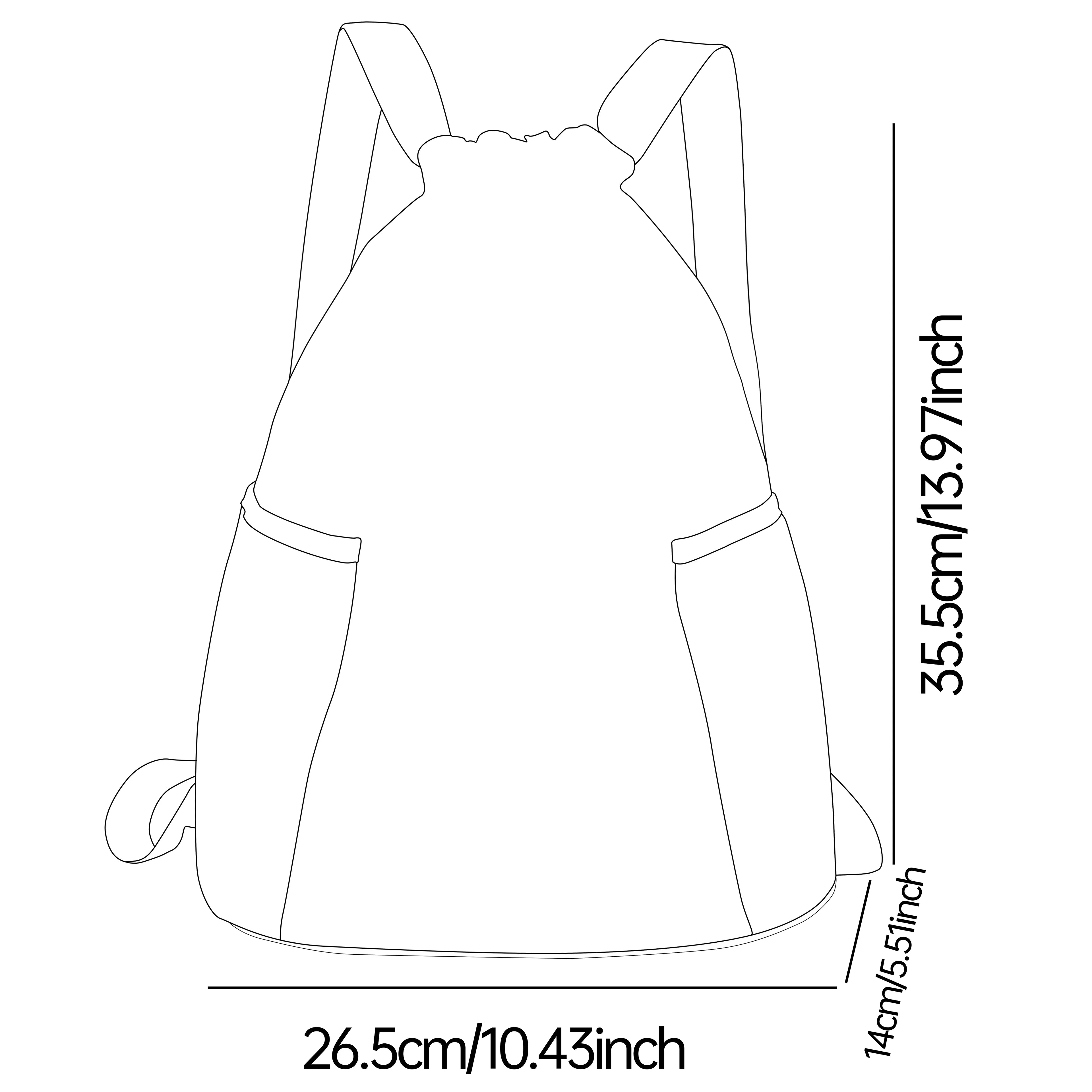 حقيبة ظهر برباط مطبوع عليها نمط قطة لطيفة - حقيبة لياقة بدنية متينة بسعة كبيرة، حقيبة ظهر رياضية للشاطئ