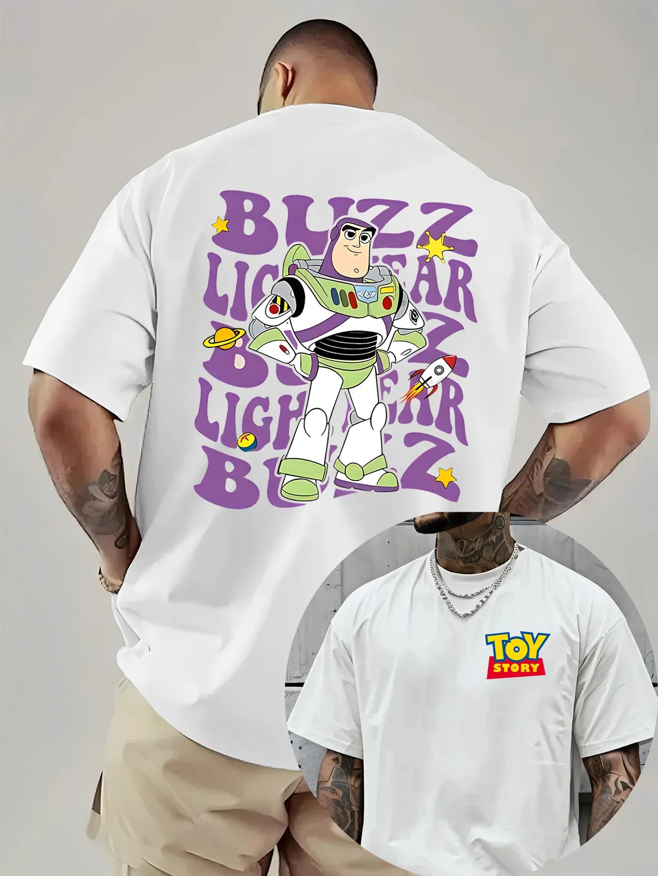 تيشيرت رجالي جديد من ديزني، بتصميم أبطال لعبة، تيشيرت كرتوني للأزواج، تيشيرت قطني صيفي للجنسين، مقاس كبير، هدية، ملابس كاجوال