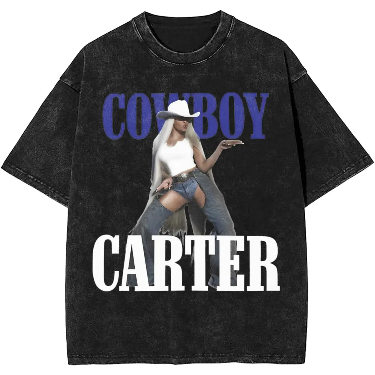 ألبوم كاوبوي كارتر، جولة بيونسيه 2024، الزي المغسول، تي شيرت، رجال، نساء، ملابس الشارع، تي شيرتات هيب هوب، تي شيرتات صيفية، قمم قطنية