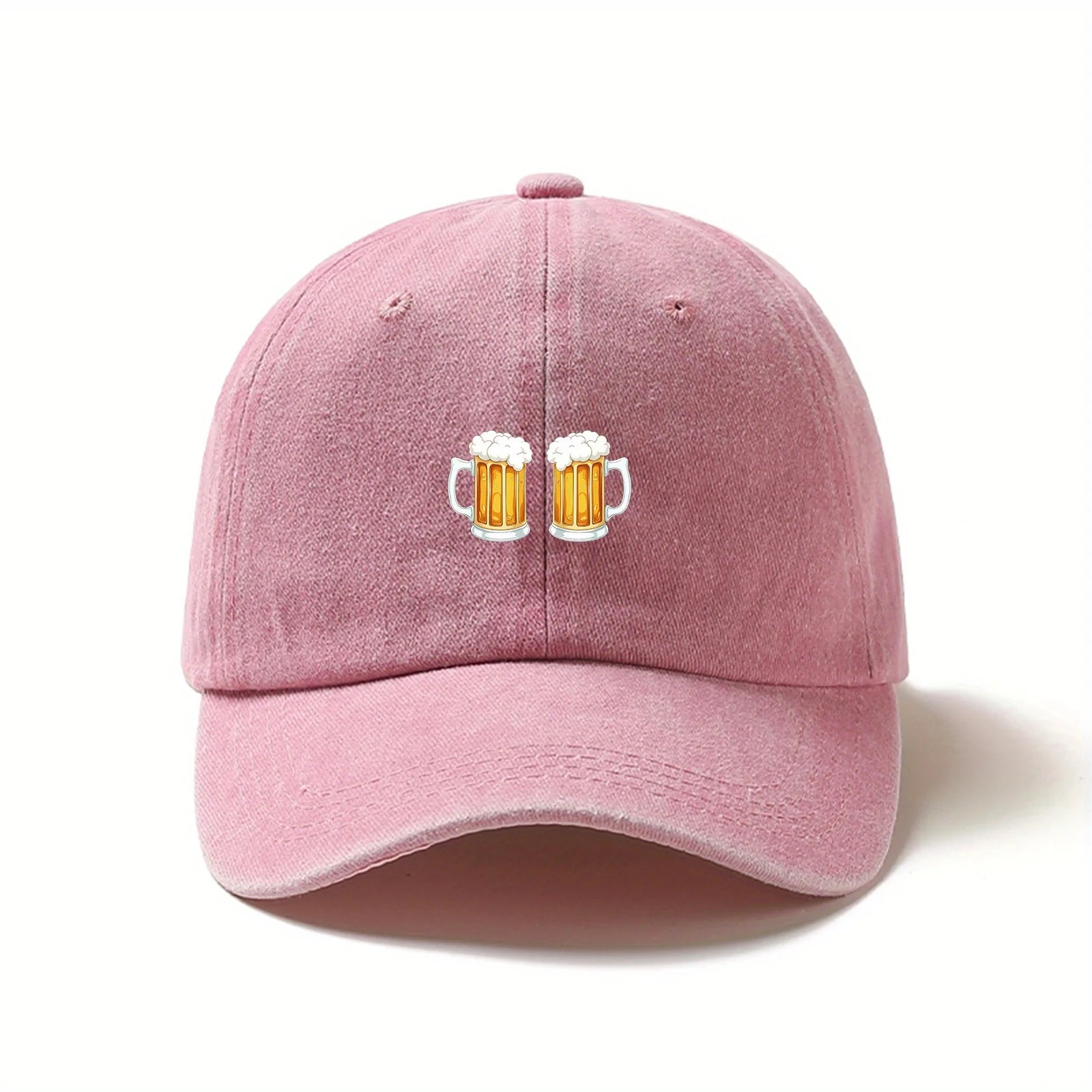 قبعة بيسبول مطبوعة عليها صورة بيرة، قطعة أساسية للحفلات والتجمعات، مناسبة للرجال والنساء على حد سواء بتصميم عصري.