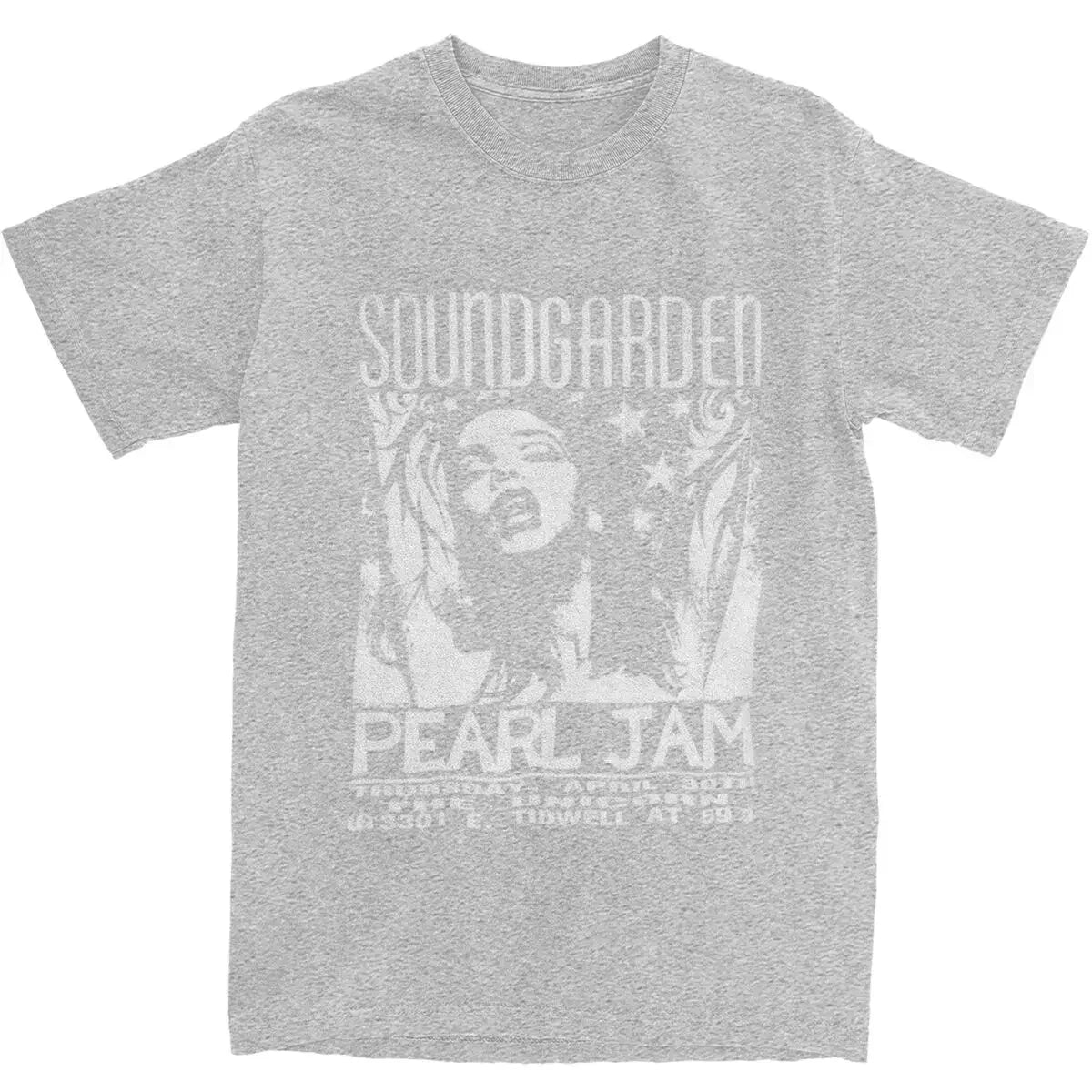 تي شيرت قطني 100%، تي شيرت عتيق مطبوع عليه موسيقى البانك للرجال، قميص ساوندغاردرن، بضائع روك بيرلز جامز، تي شيرتات صيفية