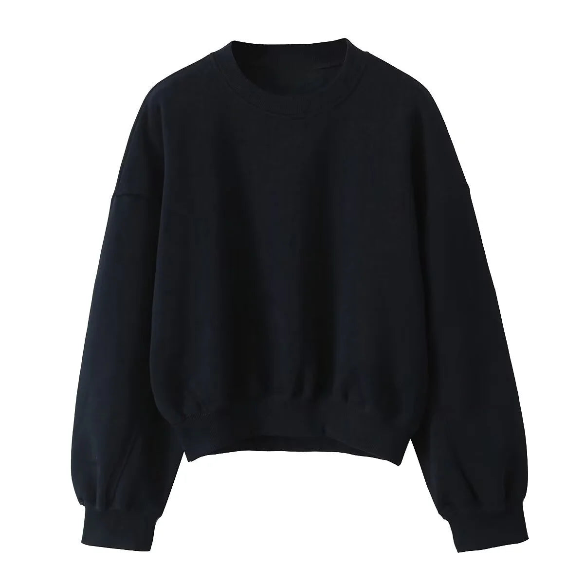 2025 الخريف جديد المرأة عارضة أزياء مزاجه بسيطة الأساسية جولة الرقبة طويلة الأكمام الفانيلا البلوز