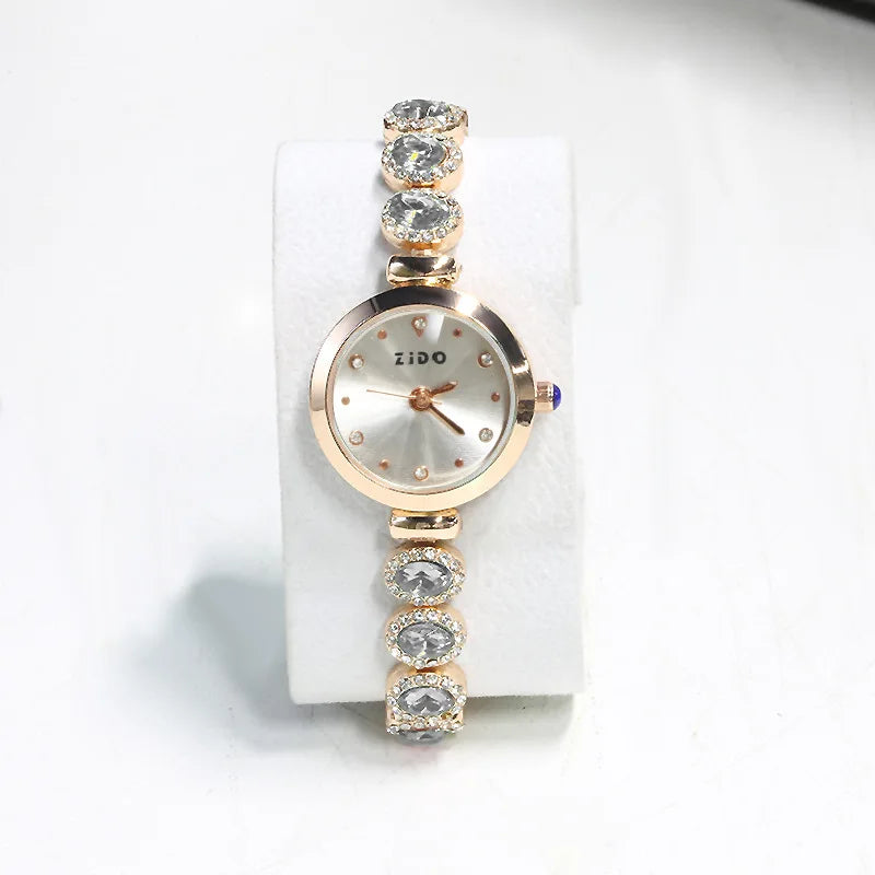 ساعة نسائية من يوثاي، خفيفة الوزن، فاخرة، ذات مظهر أنيق، مقاومة للماء، ساعة يد نسائية أنيقة، سوار كوارتز