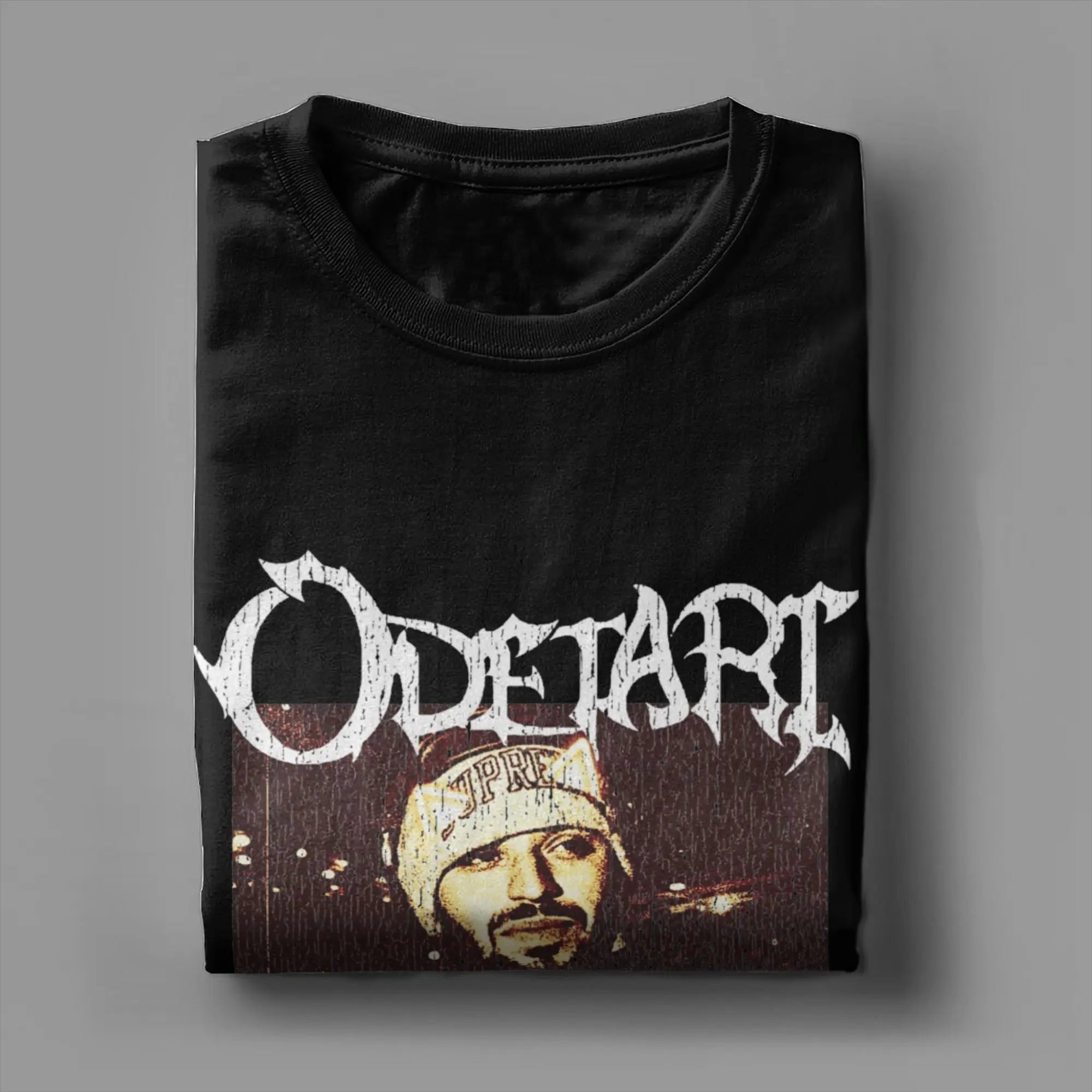 تي شيرت أوديتاري رجالي عصري بتصميم عتيق من الجرونج، تي شيرت قطني برقبة دائرية وأكمام قصيرة، ملابس صيفية