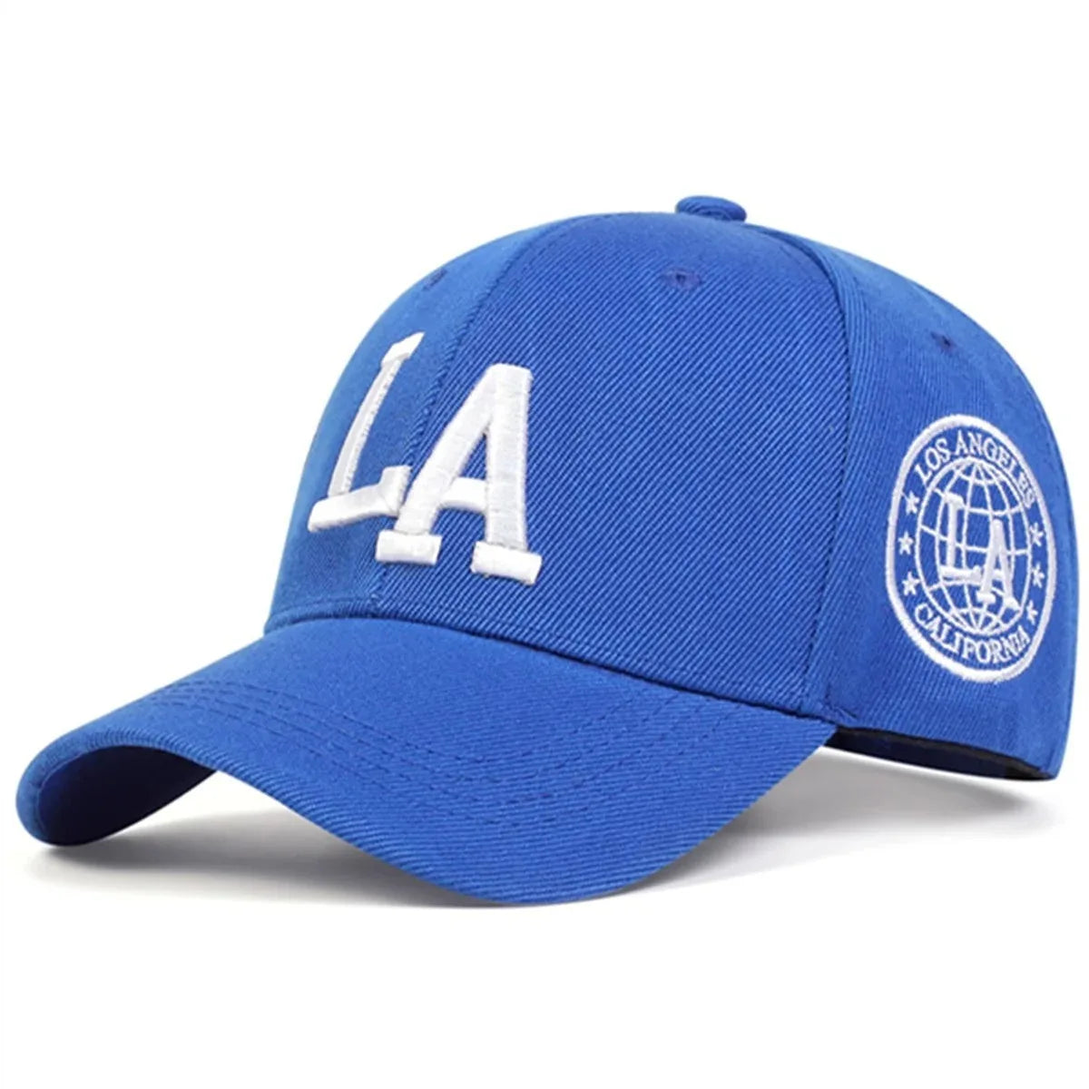 1pc Unisex LA Letter Embroidery Snapback Baseball Caps Spring and Autumn Outdoor Adjustable Casual Hats Sunscreen Hat