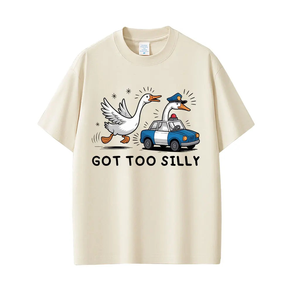 تيشيرت قطني بأكمام قصيرة بتصميم ميم مضحك لشخصية غوسي، مناسب للرجال والنساء، بتصميم كاجوال وعصري، وقصة واسعة.