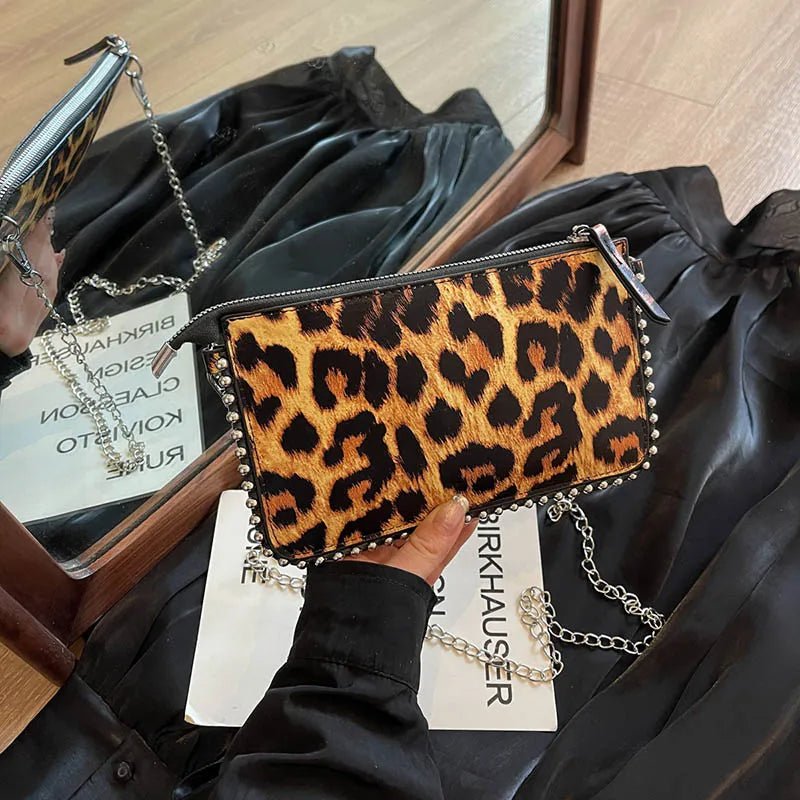 حقائب كروس بودي بتصميم بلون واحد للنساء، سلسلة أنيقة، محفظة للهاتف المحمول، حقيبة كتف أنيقة، حقيبة كتف رئيسية للنساء