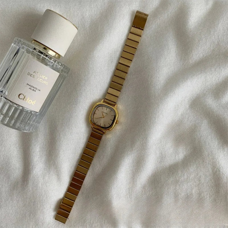 Women's watch Simple temperament casual style folding clasp quartz watch