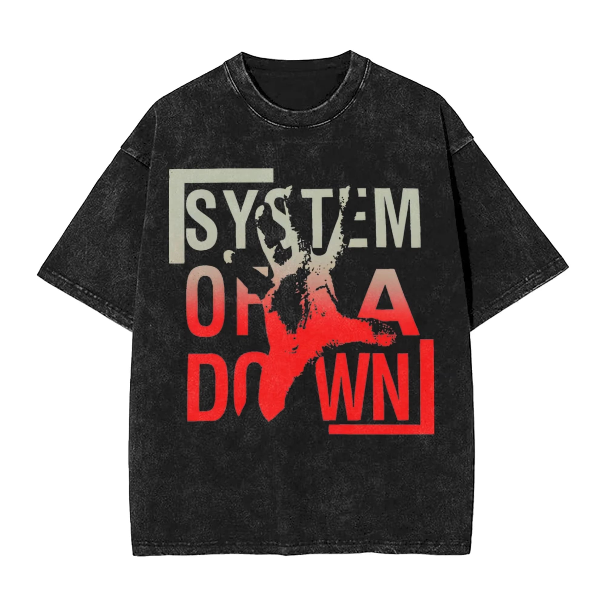 تي شيرت روك واشد، تي شيرت ستريتوير هيب هوب، تي شيرت SYSTEM OF A DOWN SOAD للرجال والنساء، 100% قطن، مطبوع هاراجوكو