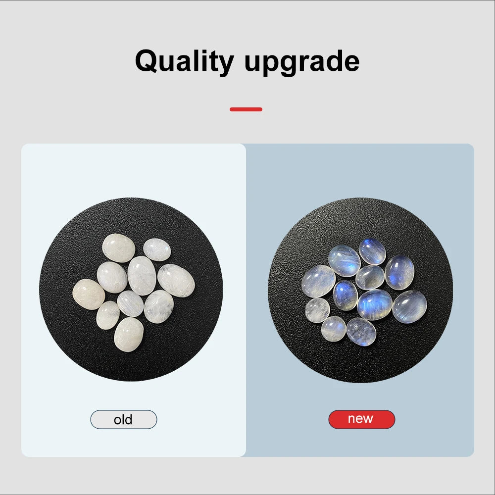 925 Sterling Silver Ring Natural 10*14mm Moonstone Rings Oval Large Gemstone Vintage Fine Jewelry for Women Men