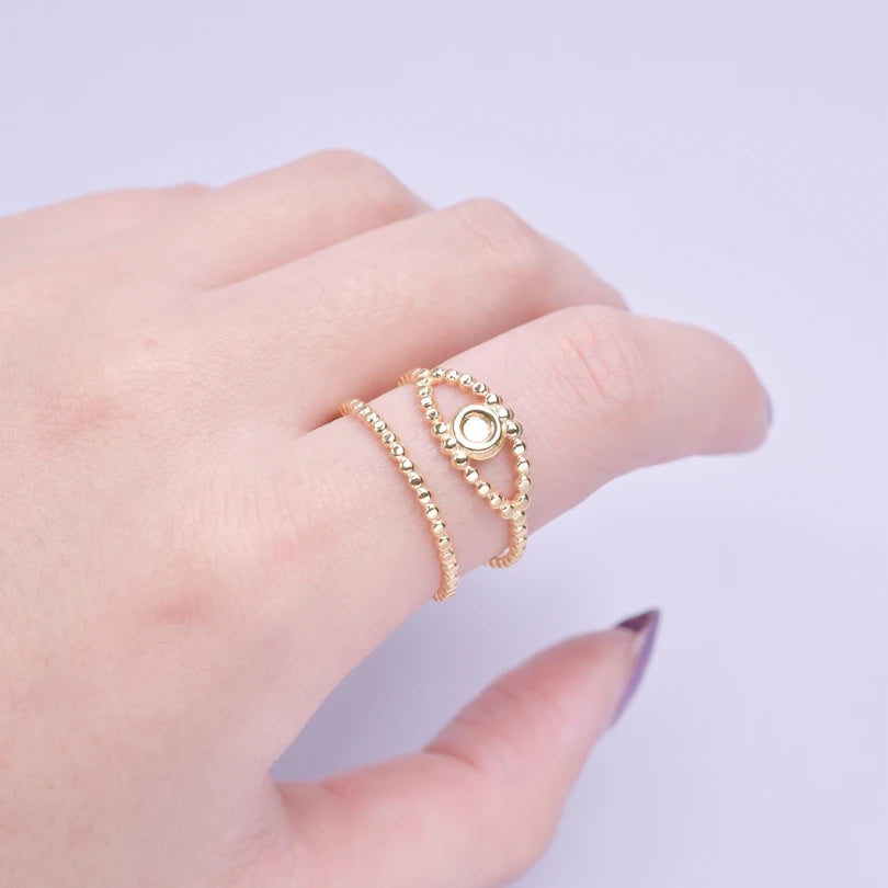 خواتم أنيقة مطلية بالذهب من الفولاذ المقاوم للصدأ، 6 قطع/مجموعة، بتصميمات زهور ونجوم وأوراق شجر وحب وثعبان، خواتم مجردة، مجوهرات نسائية بالجملة