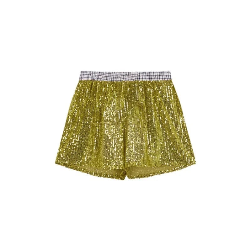 طقم مكون من قطعتين من السراويل الفضفاضة المرصعة بالترتر للنساء، قميص بأكمام طويلة وبنطلون أنيق للنساء، طقم مكون من قطعتين من السراويل الطويلة