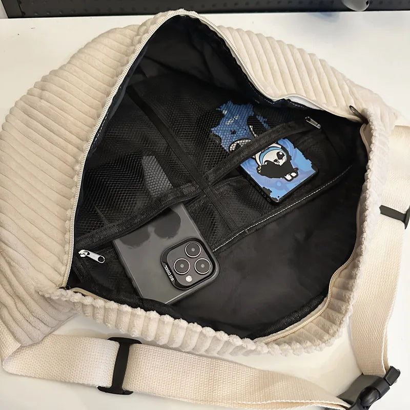 حقيبة خصر كبيرة السعة للنساء، حقيبة كتف متقاطعة، حقيبة خصر كاجوال، محفظة هاتف بسيطة، حقيبة خصر مخملية، حقيبة موزة للسيدات