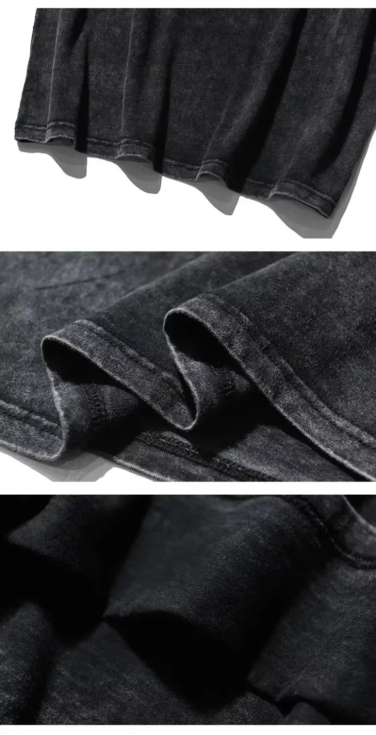 تي شيرت مغسول مطبوع عليه Houses and Humans، تي شيرت هيب هوب ريترو من التسعينيات، مقاس كبير، Dungeon Dragon، ملابس الشارع، تي شيرتات مطبوعة للرجال