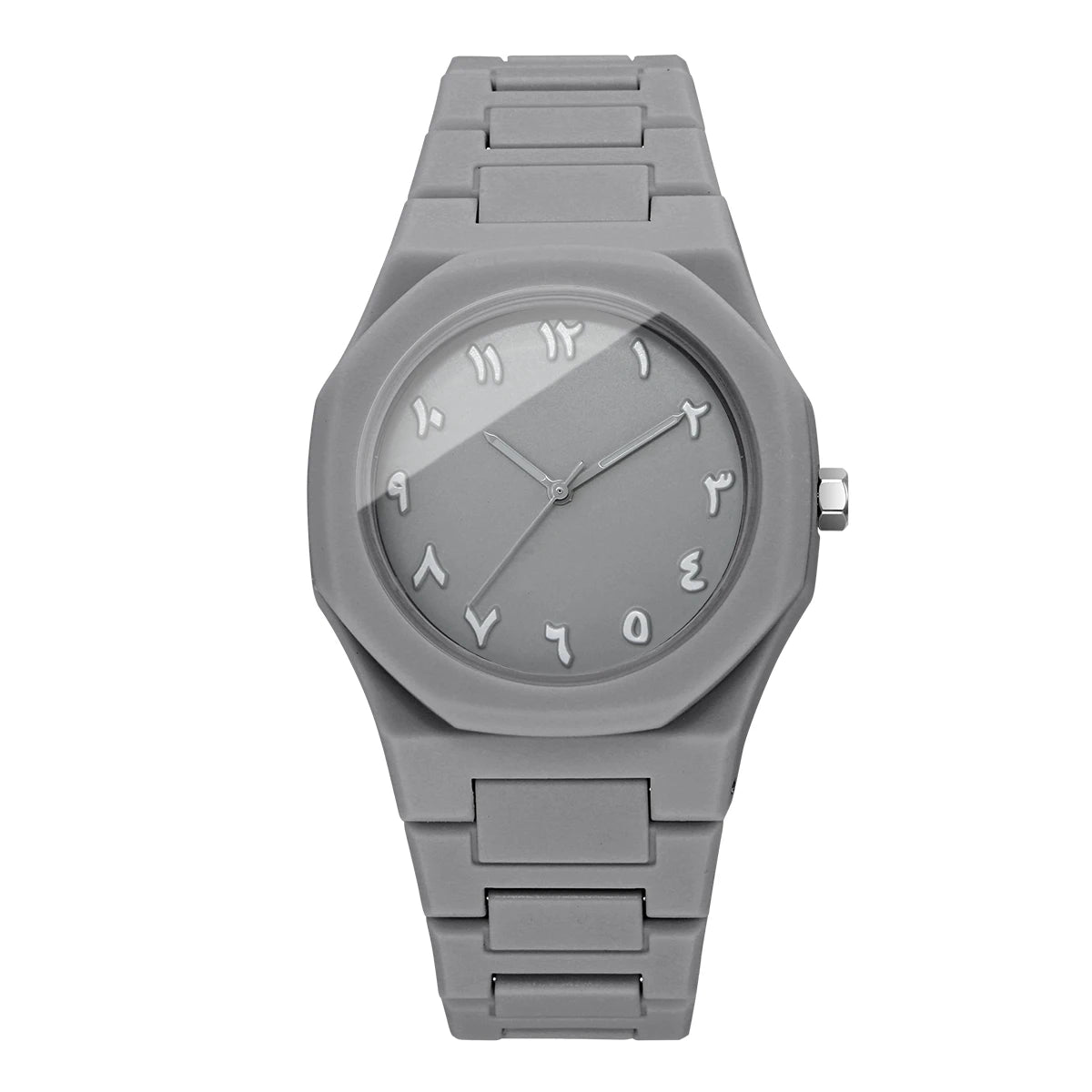 ساعة كوارتز نسائية أنيقة بحزام بلاستيكي، ساعة نسائية كاجوال، ساعة للبنات، هدية (بدون علبة)