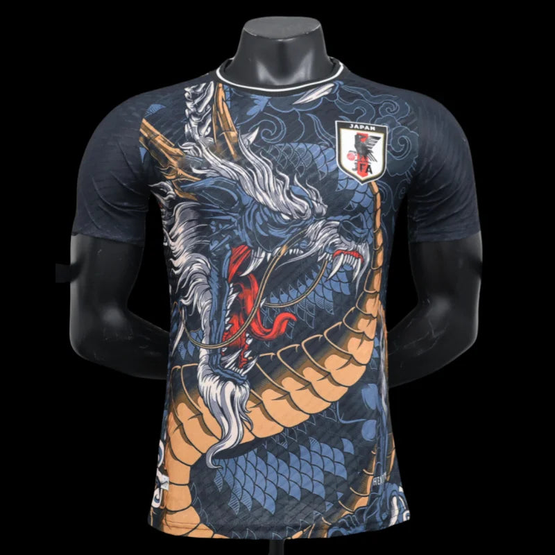 Summer Training Exercise Men's Clothing Japan Black Dragon Samurai Special Football Jersey Breathable Quick Dry Elastic T Shirt