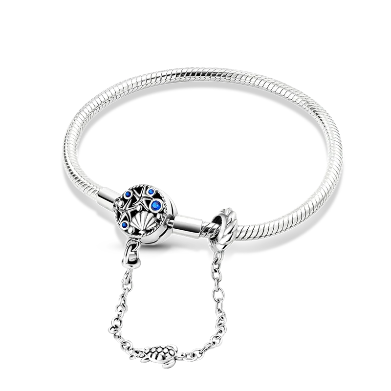 أساور من الفضة الإسترلينية عيار 925 بطول 17-20 سم على شكل فراشة على شكل ورقة البرسيم الأصلية تناسب خرز سحر DIY مجوهرات نسائية أنيقة