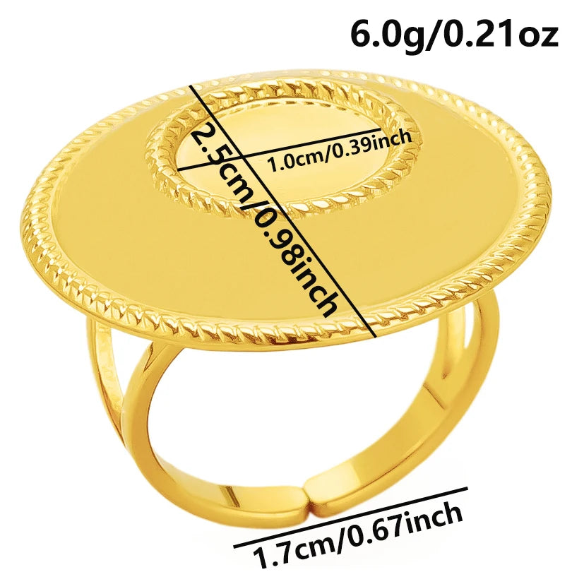 ٦ قطع/عبوة من حلقات مطلية بالذهب بقاعدة من الفولاذ المقاوم للصدأ، خواتم مفاصل فارغة يمكنك صنعها بنفسك للنساء، مجوهرات ساحرة لا يتغير لونها، بيع بالجملة