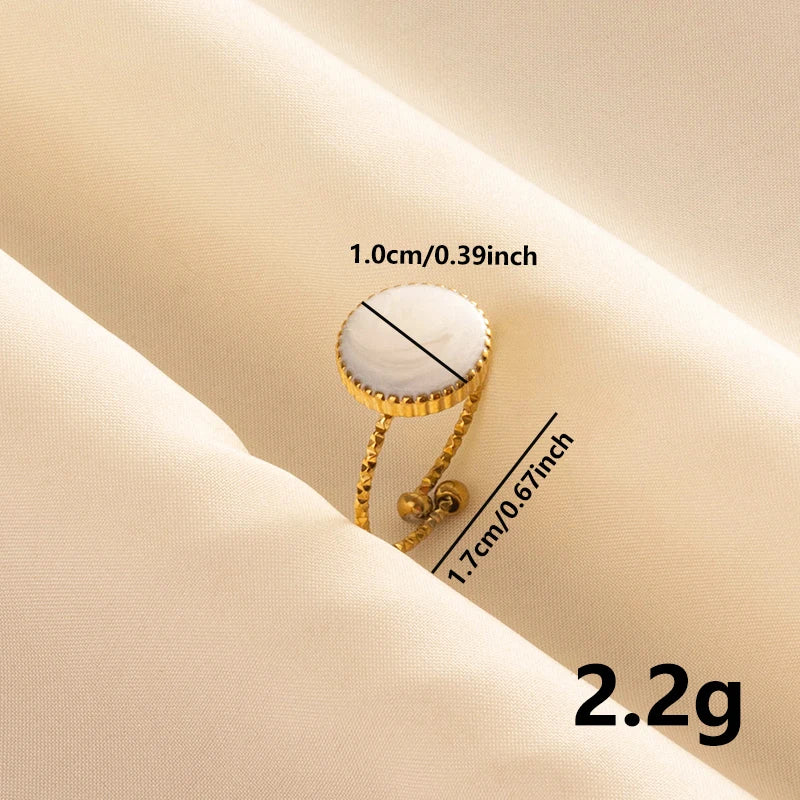 خاتم أبيض مطلي بالذهب الحقيقي بتصميم نجمة وقلب وعين، مفتوح وقابل للتعديل، مصنوع من الفولاذ المقاوم للصدأ بتصميم عتيق، مناسب للنساء والرجال، مجوهرات عيد ميلاد