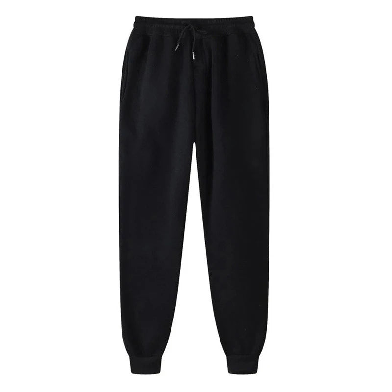 New men's high-quality solid-color sport pants - sport outfit - elastic waist - 2026 casual loose pants - black/grey - cotton jo