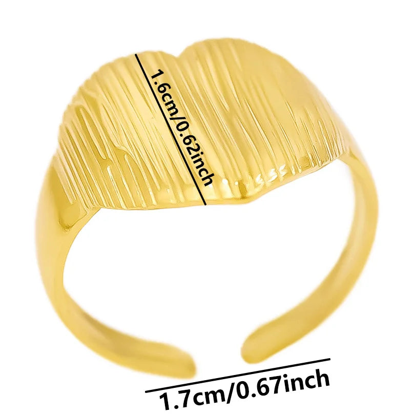 1 قطعة من خواتم عين النمر الكلاسيكية المصنوعة من الفولاذ المقاوم للصدأ القابلة للتعديل والمفتوحة للنساء والرجال إكسسوارات خاتم إصبع ذهبي اللون
