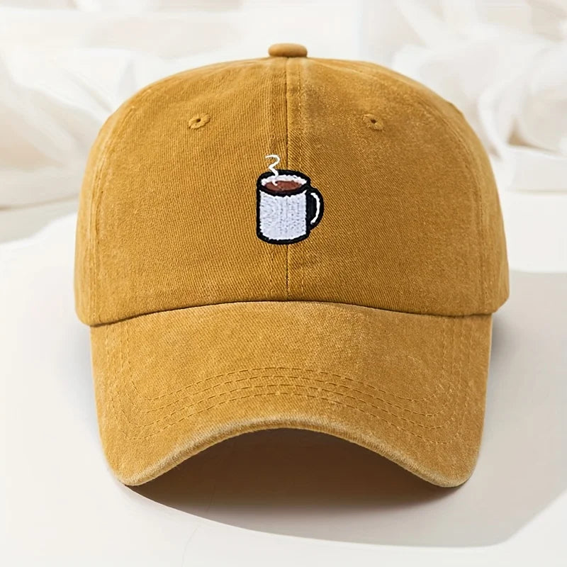 قبعة بيسبول ريترو مغسولة كاجوال قبعة مطرزة منحنية هيب هوب قبعة صيد قابلة للتعديل