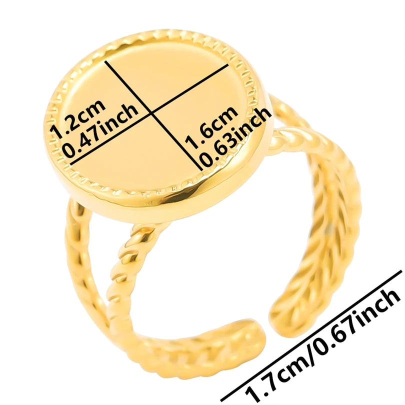 ٦ قطع من الخواتم القصيرة ذات التصميم الهندسي البيضاوي الطويل على شكل قطرة ماء، مصنوعة من الفولاذ المقاوم للصدأ، قابلة للتعديل، مناسبة للنساء والرجال، هدية مثالية للحفلات