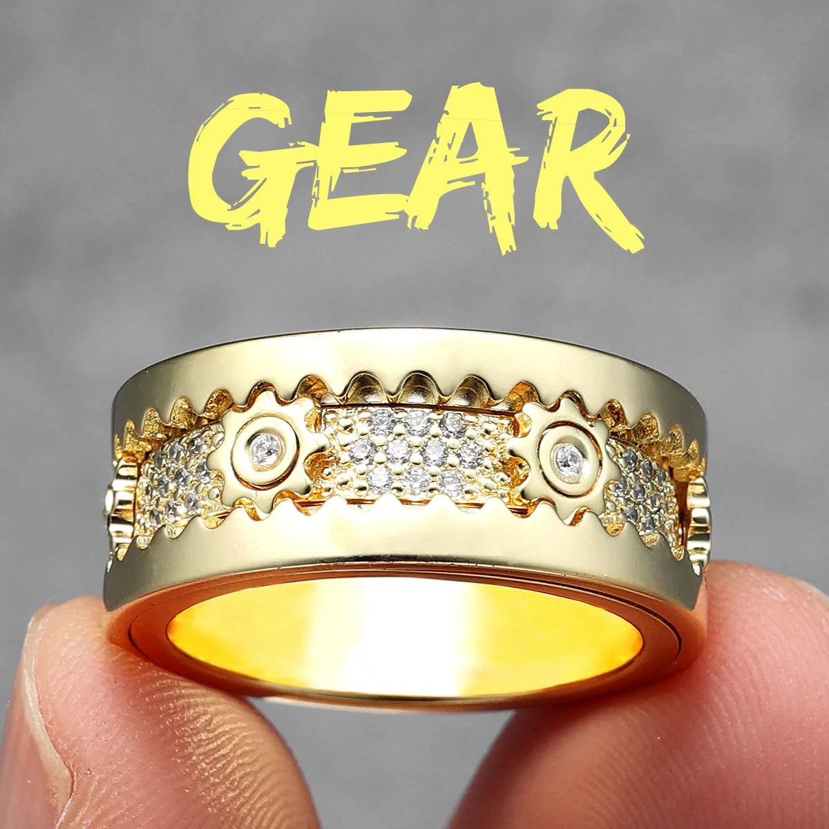 لعبة فيدجيت سبينر، تروس مرصعة بالأحجار الكريمة، خواتم رجالية، ستانلس ستيل، مجوهرات نسائية، بانك، جديد في عالم موسيقى الروك والهيب هوب، إكسسوارات أزياء، هدايا، بيع بالجملة