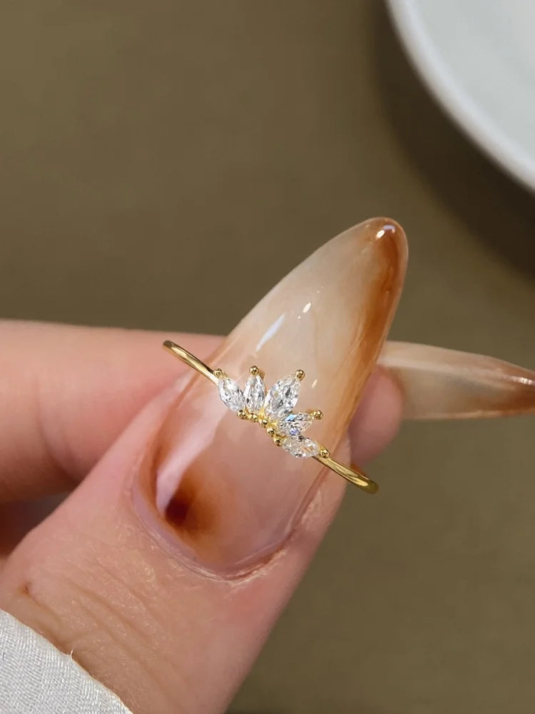 خاتم فضة إسترليني عيار 925 بتصميم كلاسيكي بسيط مرصع بتاج من الزركون، خاتم فاخر عالي الجودة للنساء، مناسب للخطوبة والزفاف