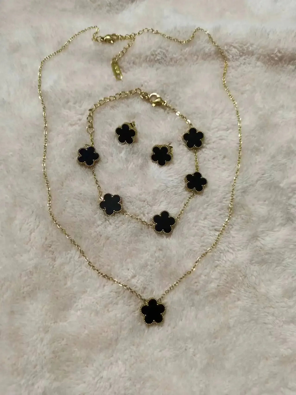 سوار جديد قابل للتعديل بتصميم جديد، مصنوع من الفولاذ المقاوم للصدأ 316L المطلي بالذهب، مزين بزهرة نباتية وخمس بتلات، هدية فاخرة للنساء