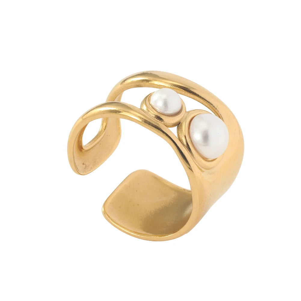 خاتم نسائي من الفولاذ المقاوم للصدأ من كرينج كوكو، قابل للتعديل، بتصميم شجرة الحياة، مرصع بأحجار الراين، خاتم أنيق للمواعدة للنساء