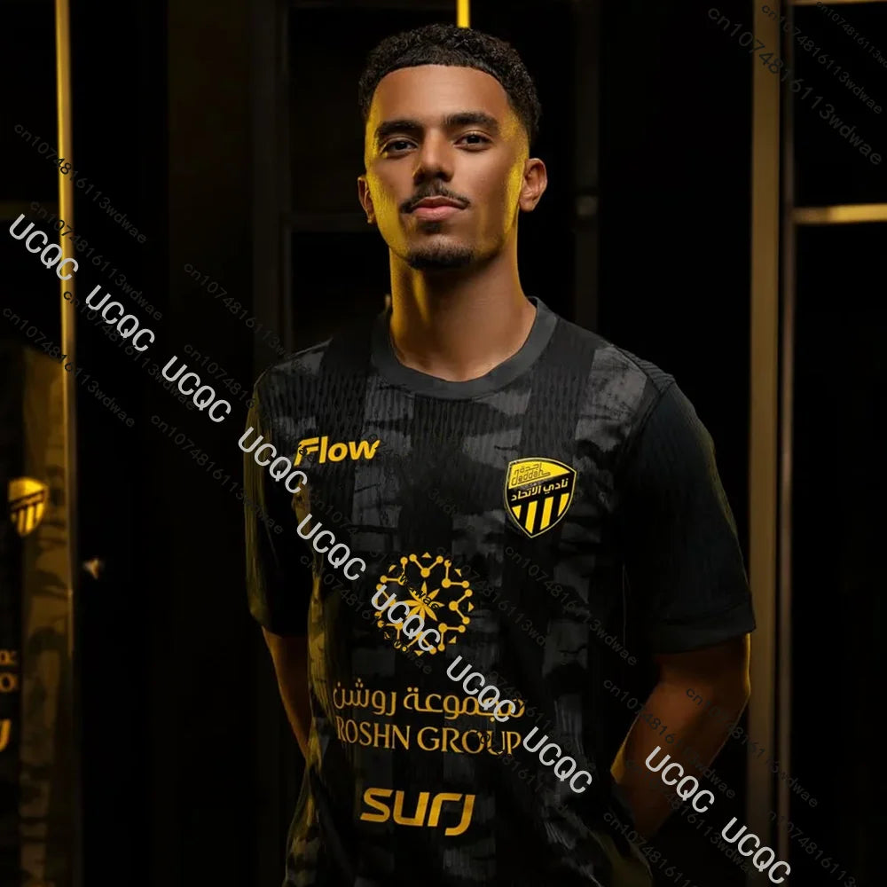New Hot-selling 25/26 Saudi Arabia Football Al-Ittihad Jersey Men Tshirt Quick-Dry 3D Breathable Training Match Soccer Jerseys