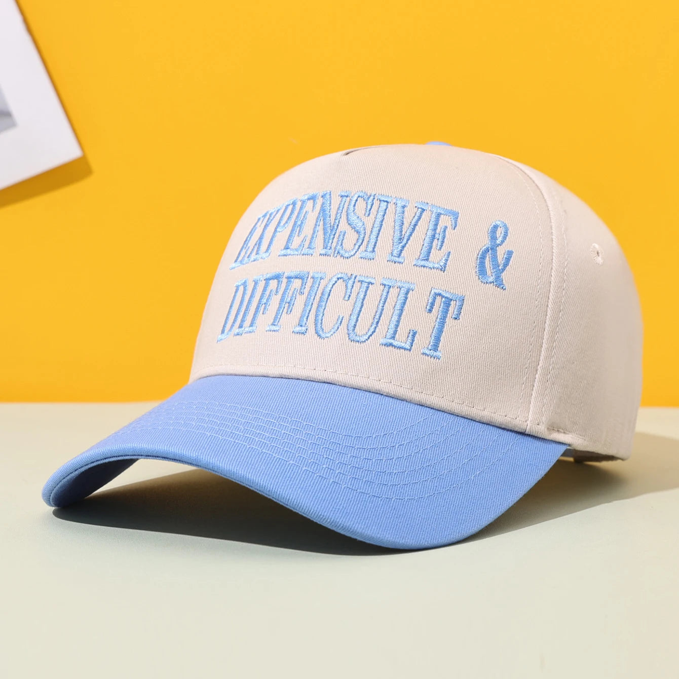 قبعة بيسبول صلبة عالية الجودة بألوان متداخلة، قبعة سائق شاحنة كلاسيكية مزينة بحروف، قبعة واقية من الشمس مناسبة لجميع الفصول