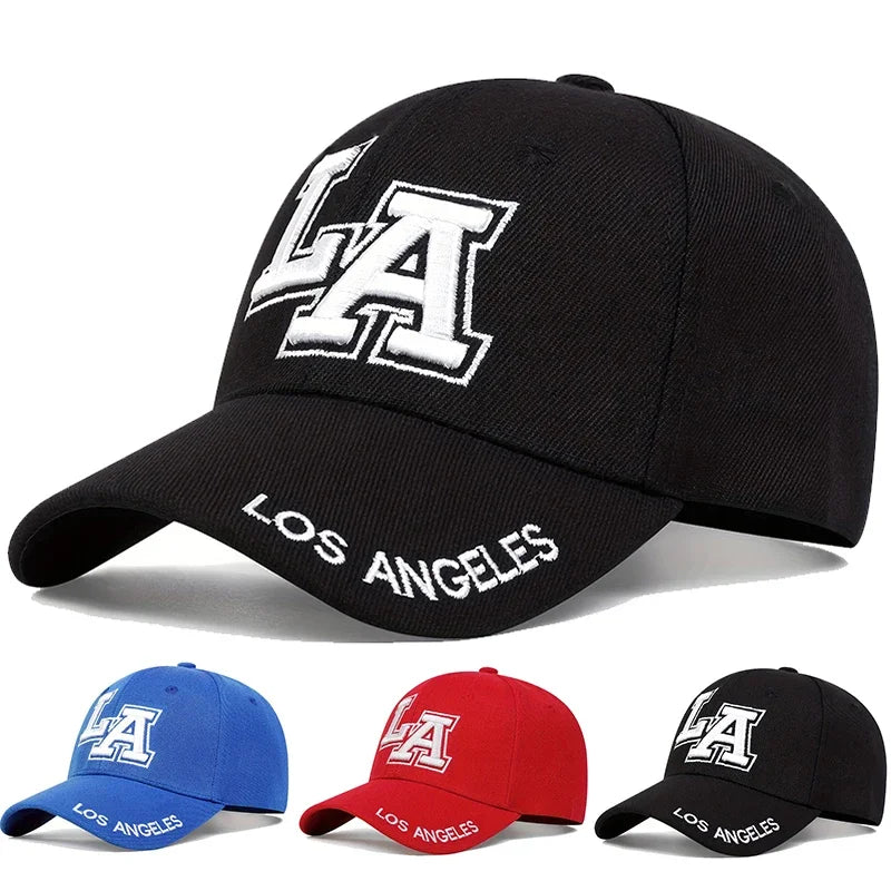 قبعات بيسبول للجنسين مطرزة بحروف لوس أنجلوس لفصل الربيع والخريف، قبعات كاجوال قابلة للتعديل، قبعات واقية من الشمس، قبعات رياضية