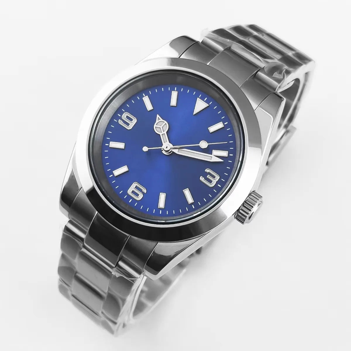 ساعة يد ميكانيكية أوتوماتيكية فاخرة من كورجيوت مقاس 36 مم/39 مم، باللونين الأبيض والأسود، أرقام للرجال، ساعة من الكريستال الياقوتي 10 بارات