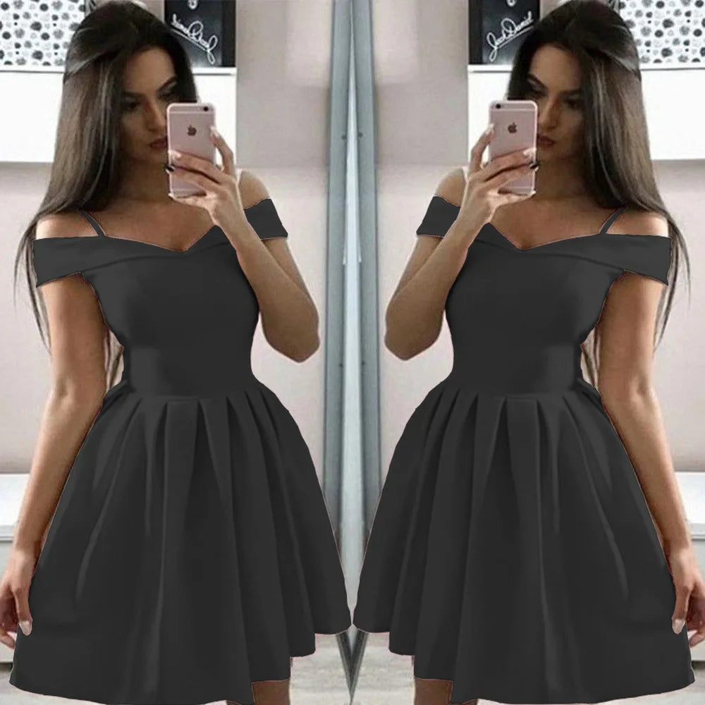 Sexy Solid Color Strap Sling Ties Waistless Sleeveless Dress Women 2025 Summer Elegant One-length Pleated Mini Dress For Women