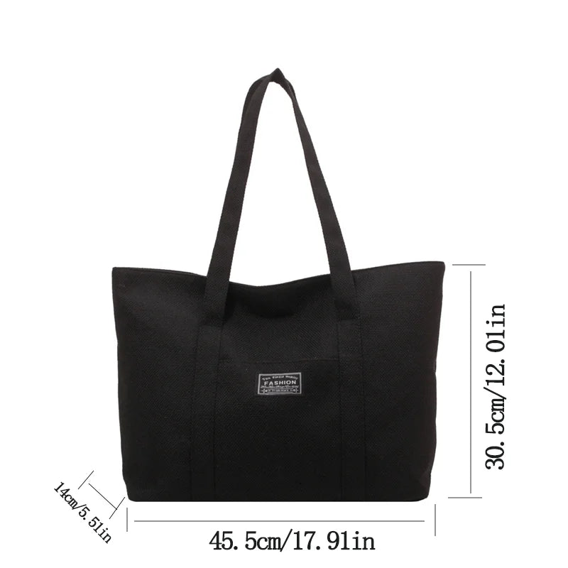 Minimalism Women's Shoulder Bags Large Capacity Casual Tote Bag Multiple Pockets Daily Commuting Handbag Shopping