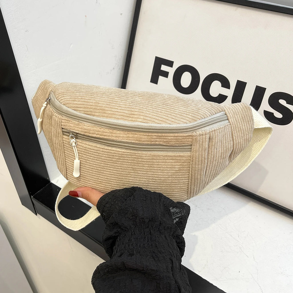 حقيبة خصر نسائية من قماش مخملي، حقيبة كتف للطلاب، حقيبة كروس بودي، حقيبة صدر، حقيبة خصر، حقيبة هاتف أنيقة، حقيبة حزام، محفظة