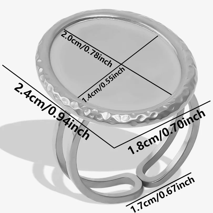 5 قطع/مجموعة خواتم من الفولاذ المقاوم للصدأ، لون ذهبي، قابلة للتعديل، مفتوحة، بتصميم عصري، مجوهرات نسائية أنيقة، لا يتغير لونها
