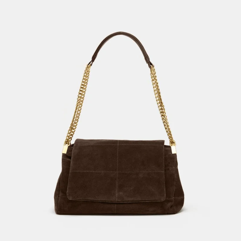 حقيبة كتف نسائية بسلاسل، حقيبة كتف مبطنة عتيقة، حقائب يد بتصميم فاخر وعصري جديد للسيدات