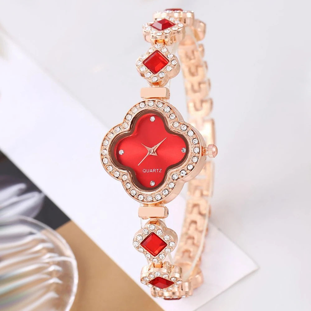 ساعات نسائية عصرية جديدة، ساعات كوارتز نسائية، أساور، لون أخضر بسيط، لون ذهبي وردي فاخر، ساعات يد نسائية (Relogio Feminino)